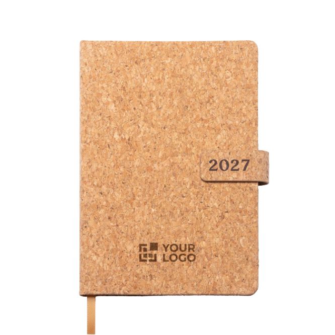 Agenda in sughero con chiusura magnetica formato A5