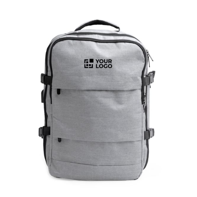 Zaino in RPET con porta USB e tasca per laptop 17.3