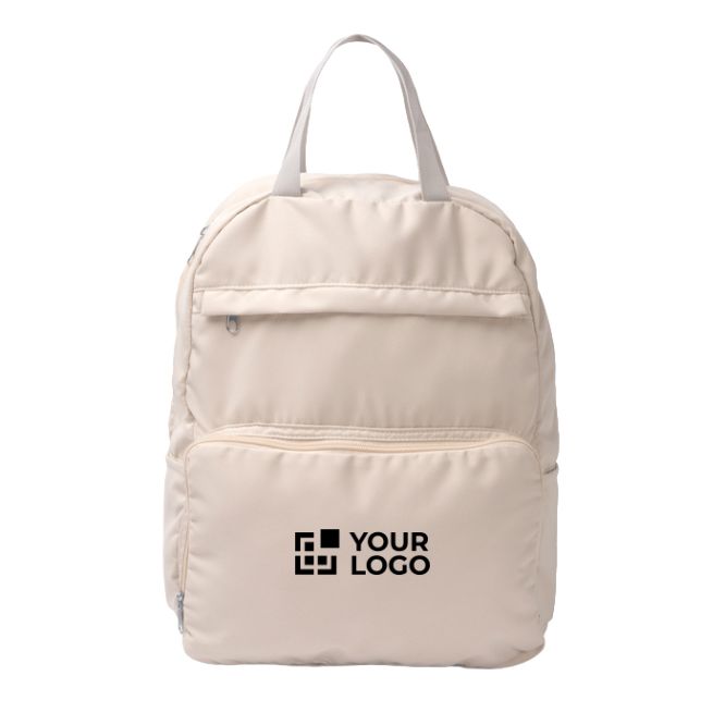 Zaino pieghevole in poliestere e cotone con doppia zip