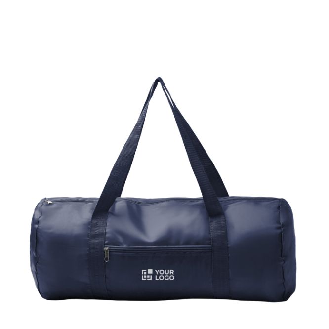 Borsa sportiva pieghevole in plastica riciclata con cerniera