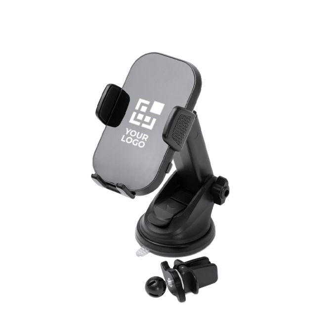 Supporto auto per smartphone con caricatore wireless 15W regolabile
