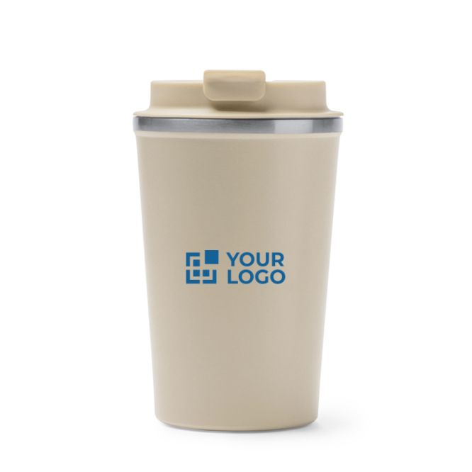 Bicchiere termico in acciaio inox con coperchio a vite antifuga 450ml