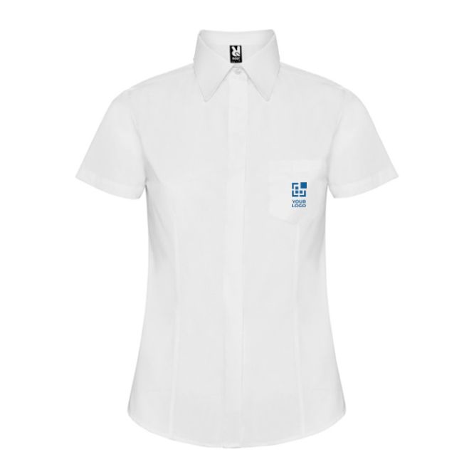Camicia da lavoro a manica corta in poliestere 130 g/m2 Roly Sofia 