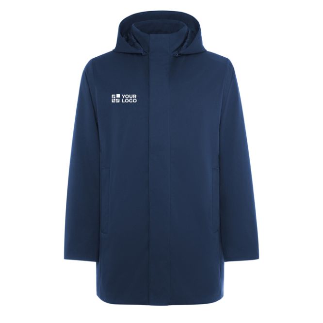 Parka unisex 3/4 con cappuccio rimovibile e zip Roly Direct Dome