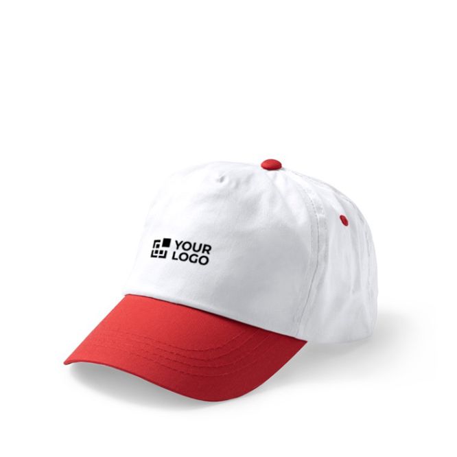 Cappellino a 5 pannelli in cotone con fori di ventilazione da 170 g/m2