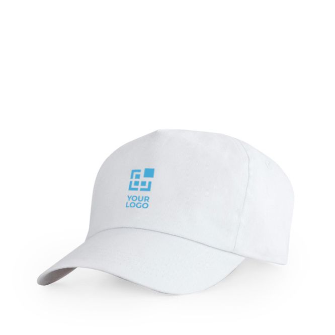 Cappellino in cotone con chiusura regolabile in velcro e fori