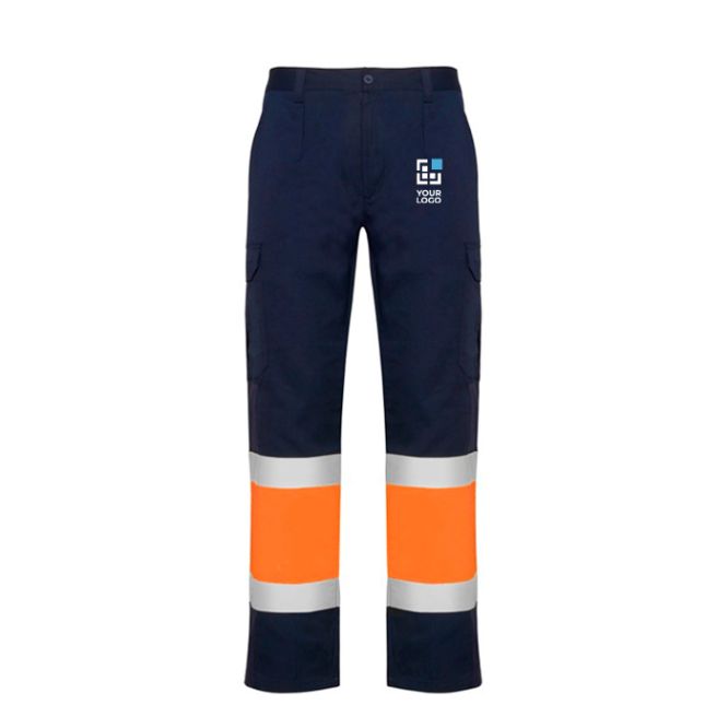 Pantaloni da lavoro alta visibilità con tasche 200 g/m2 Roly Naos 