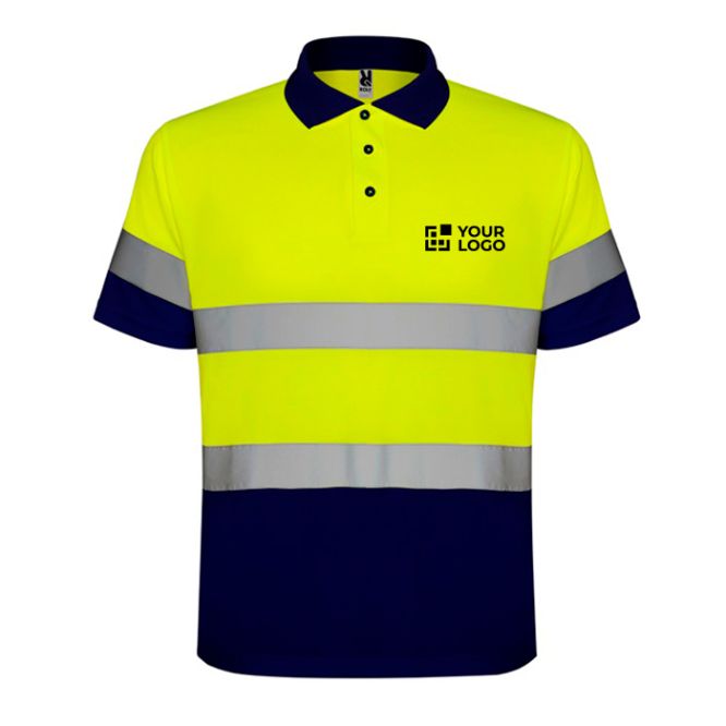 Polo da lavoro alta visibilità in poliestere 170g/m2 Roly Polaris 