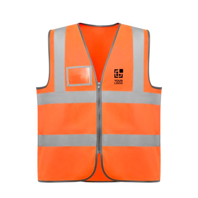 Gilet alta visibilità con tasca e cerniera in poliestere Roly Polux 