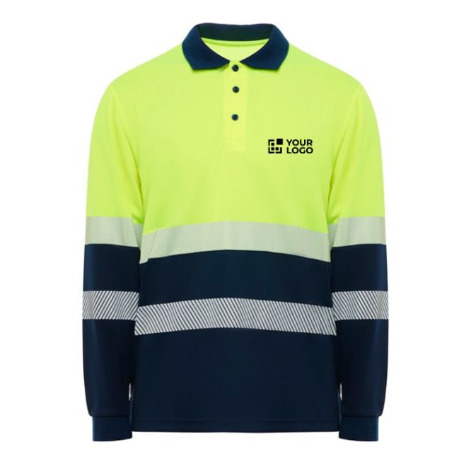 Polo da lavoro alta visibilità maniche lunghe 170g/m2 Roly Vega LS 