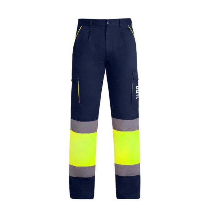 Pantaloni da lavoro lungo multitasche visibilità 235g/m2 Roly Enix 