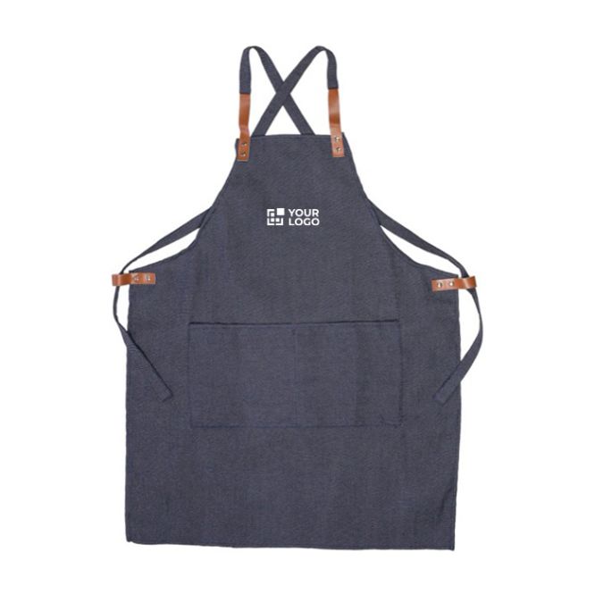 Grembiule in poliestere e cotone con 2 tasche frontali da 280 g/m2