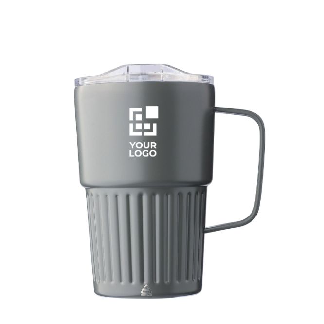 Tazza da asporto in acciaio inox riciclato con manico da 450ml