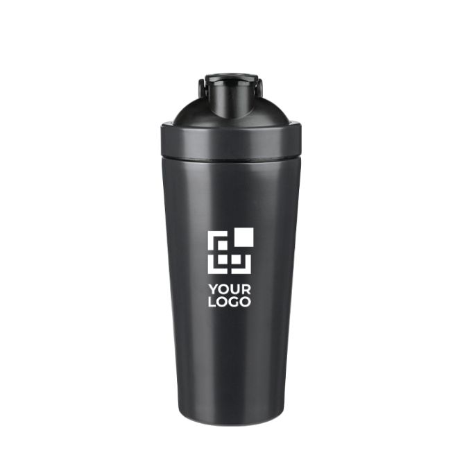 Shaker in acciaio inox riciclato con frusta a sfera in metallo 750ml