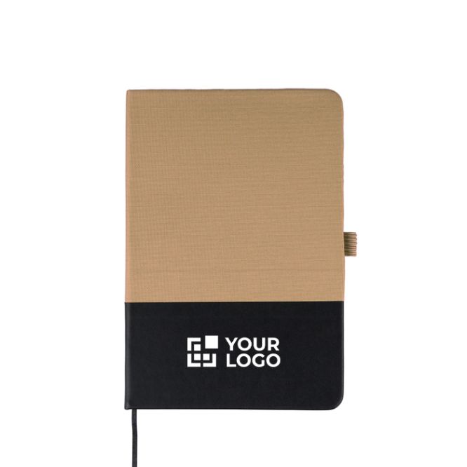 Taccuino in RPET con dettaglio in PU nella parte inferiore A5 a righe