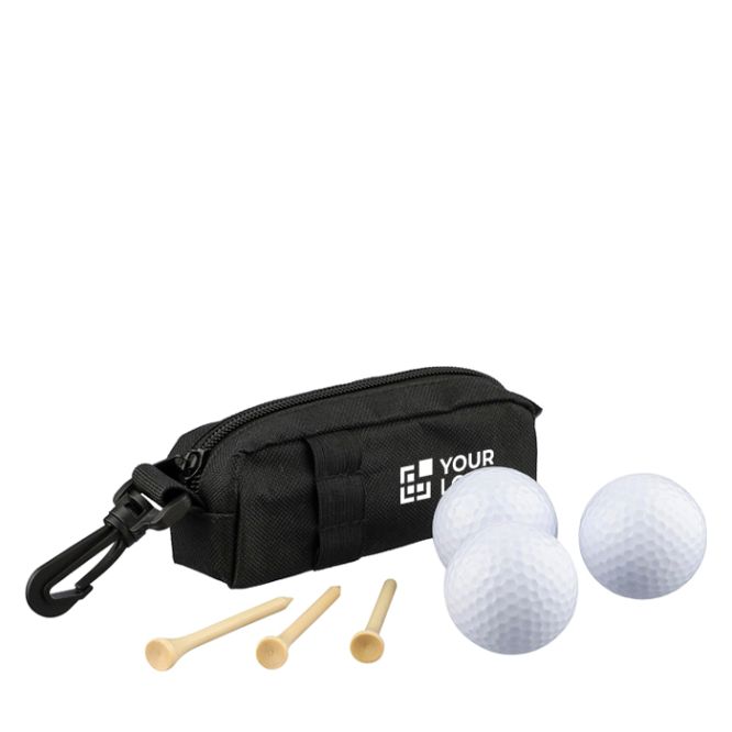 Set da golf da 6 pezzi in custodia con cerniera e moschettone