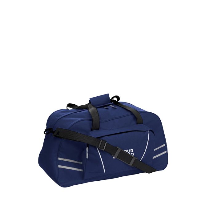 Borsa sportiva in poliestere con tasca frontale con cerniera