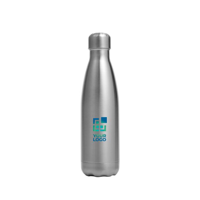 Borraccia in acciaio inox con tappo a vite argentato 650ml