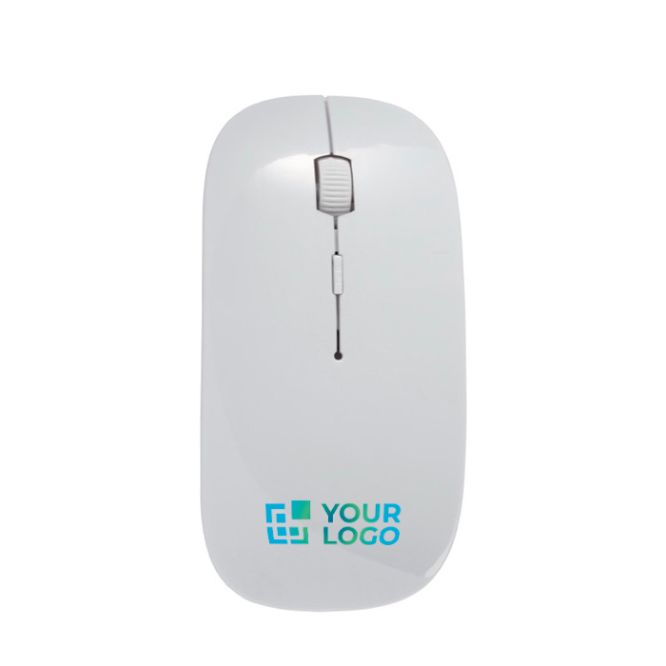 Mouse wireless antibatterico personalizzabile con stampa a colori