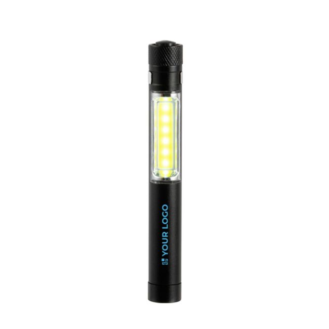 Torcia personalizzabile con luce COB, magnete e clip in metallo