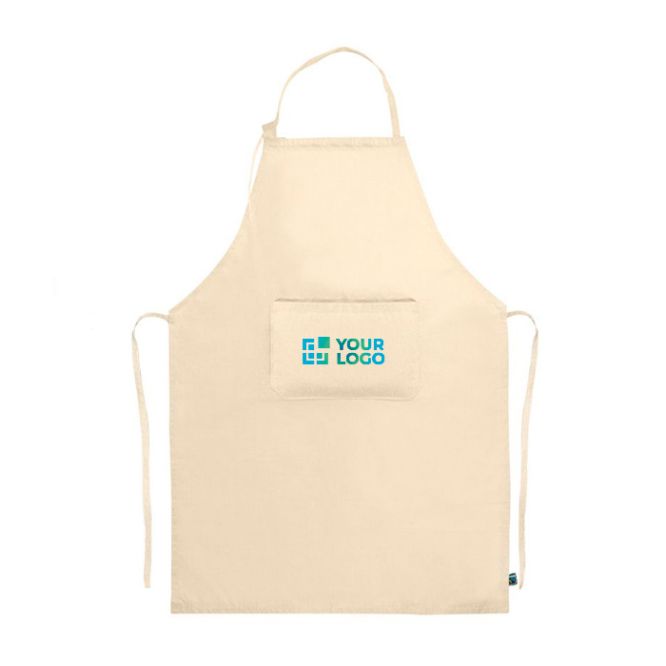 Grembiule in cotone Fairtrade con chiusura regolabile 180 g/m2