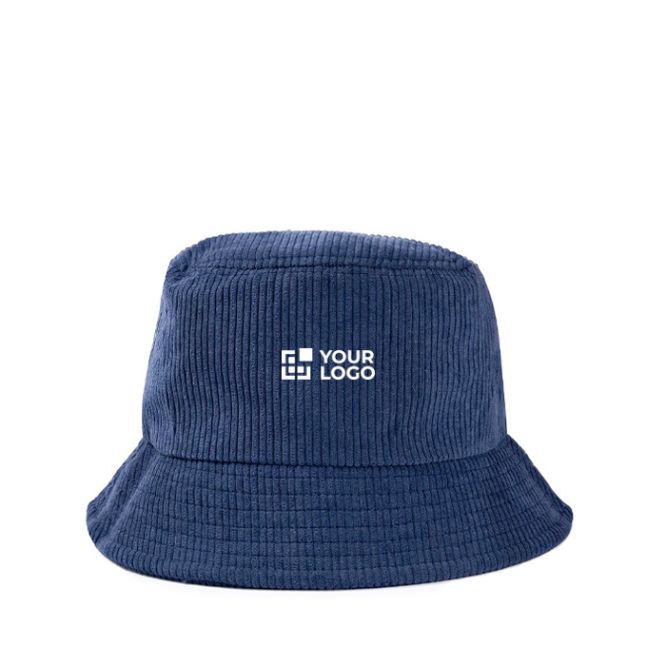 Cappello unisex stile bucket in velluto a coste da personalizzare