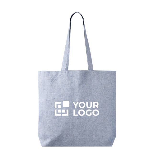 Borsa tote in cotone e poliestere con manici lunghi 220 g/m2
