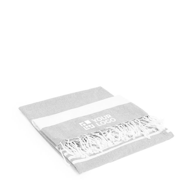 Telo mare personalizzabile in cotone vista area di stampa