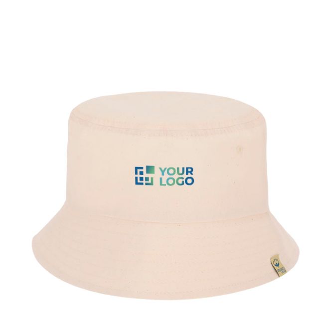 Cappello bob in cotone 100% organico color naturale