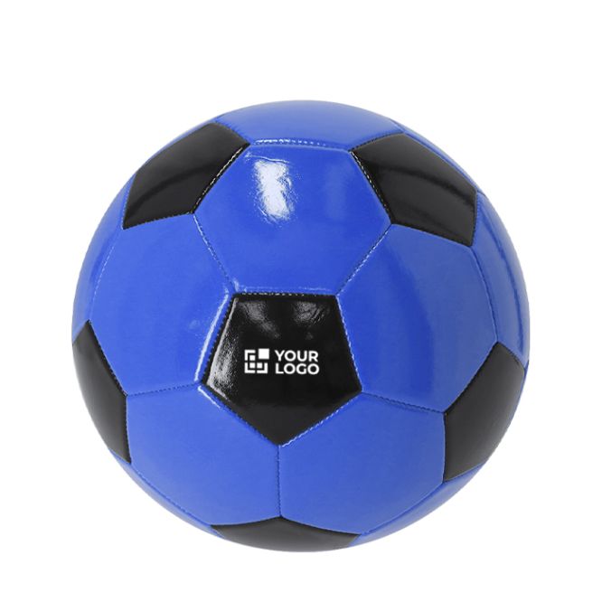 Pallone da calcio in pelle sintetica bicolore con pentagoni, misura 5