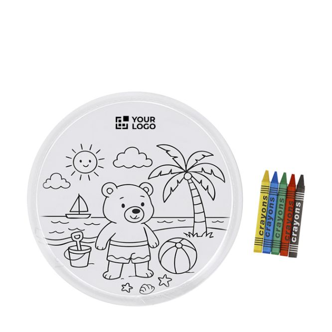 Frisbee per bambini in tessuto non-woven con area da colorare