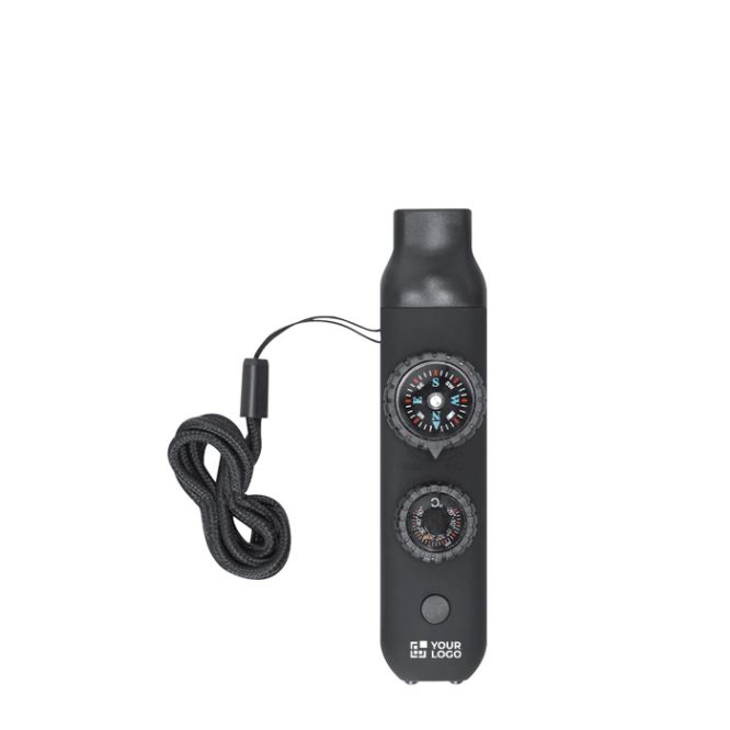 Fischietto di sopravvivenza 6 in 1 con torcia LED e cordino