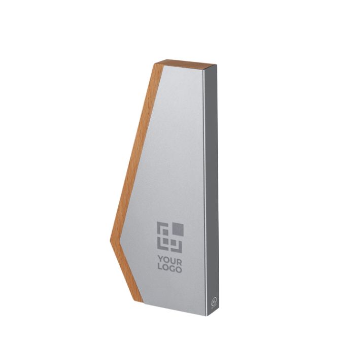 Targa trofeo con base in legno e frontale in alluminio riciclato