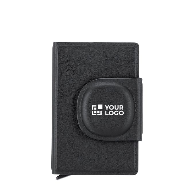 Portacarte in pelle sintetica con localizzatore intelligente e chiusura magnetica