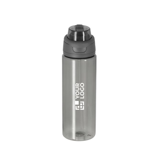 Borraccia traslucida da 750 ml con doppio sistema di bevuta e manico pieghevole