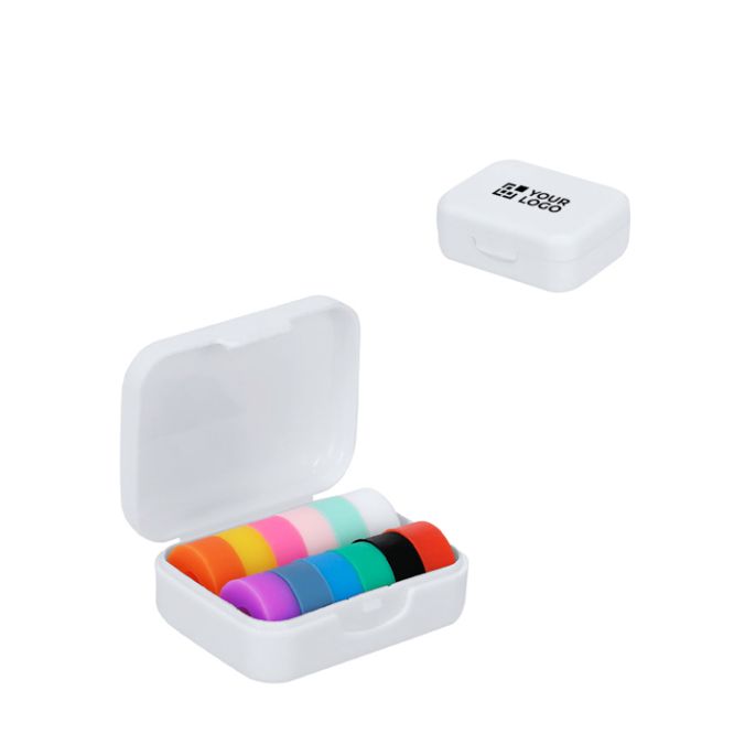 Identificatore per bicchieri con 12 segnaposto in silicone in vari colori