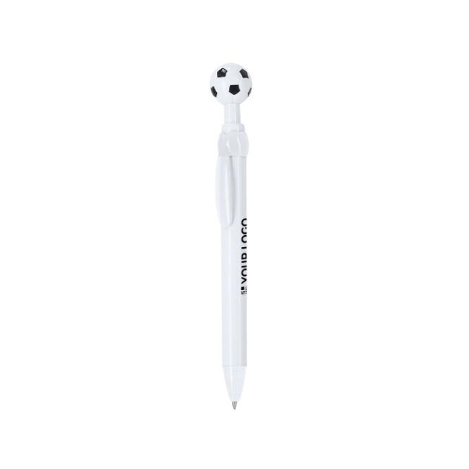 Penna a scatto con design pallone da calcio e inchiostro blu