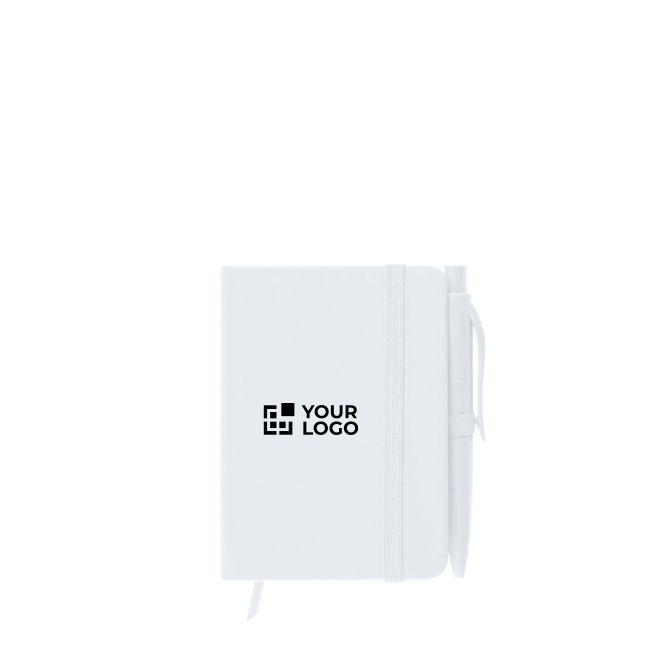 Blocco note A7 con copertina sintetica e penna abbinata