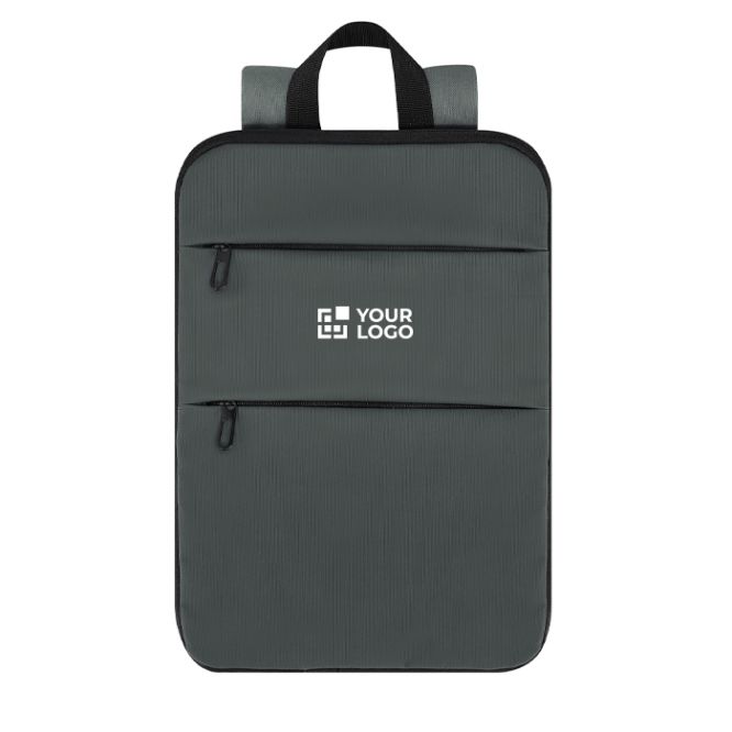 Zaino espandibile in pelle sintetica con scomparto per portatile da 15