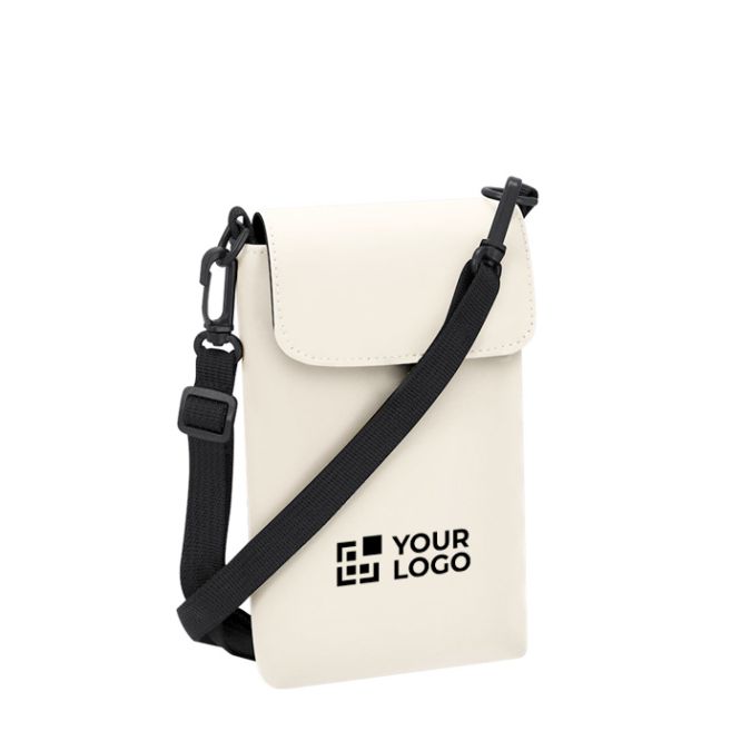 Tracolla in pelle sintetica con chiusura in velcro e tracolla regolabile