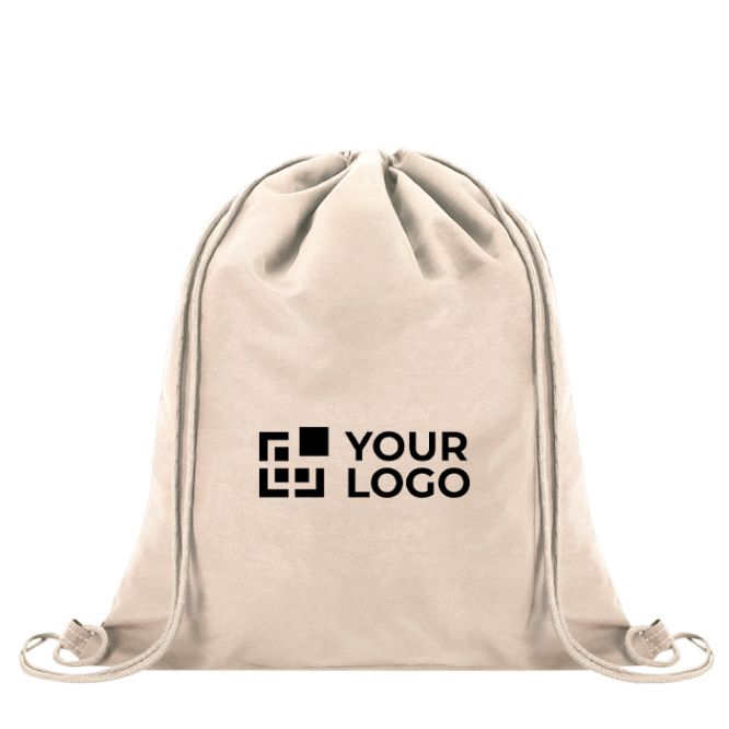 Zaino con cordini in soft nylon personalizzabile 135 g/m²