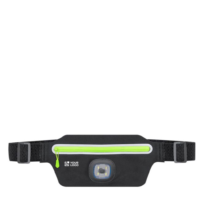 Marsupio sportivo in poliestere con torcia frontale ricaricabile