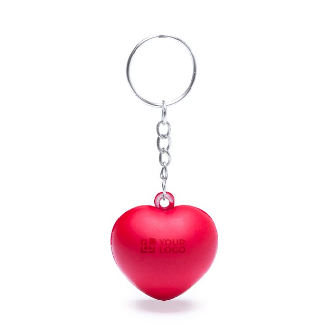 Portachiavi con antistress a forma di cuore da personalizzare