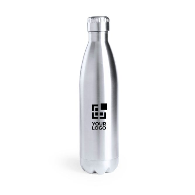 Borraccia termica in acciaio inox riciclato argento brillante 850ml