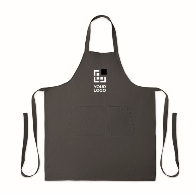 Grembiule con tasche frontali e regolabile al collo 240 g/m2