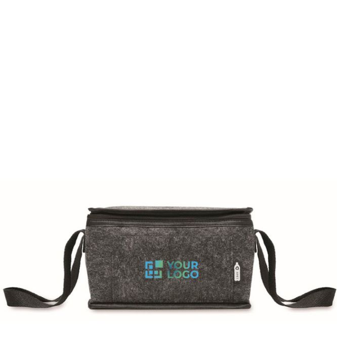 Borsa termica in feltro rPET da 1 mm con tasca frontale da 5l