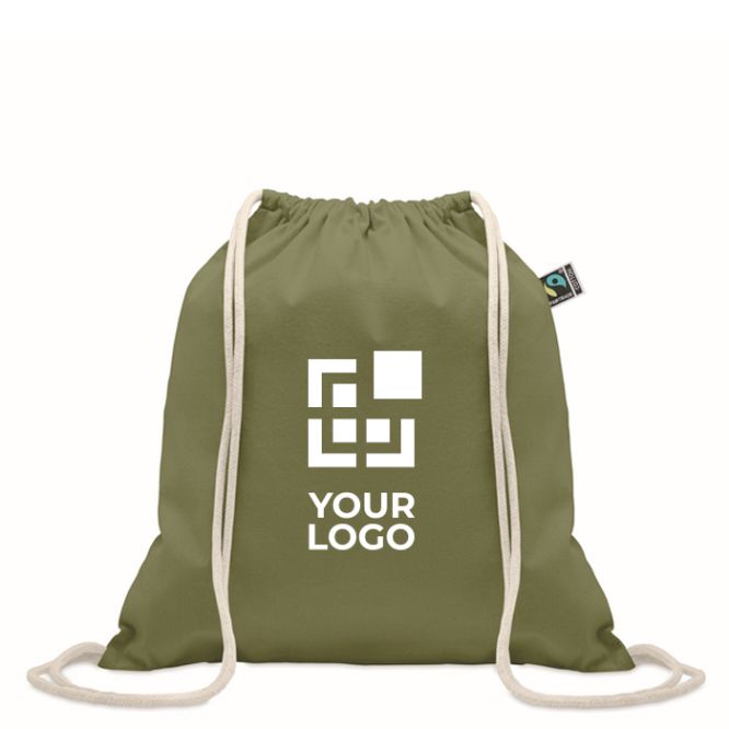 Sacca con cordoncini in cotone con chiusura a coulisse 180 g/m²