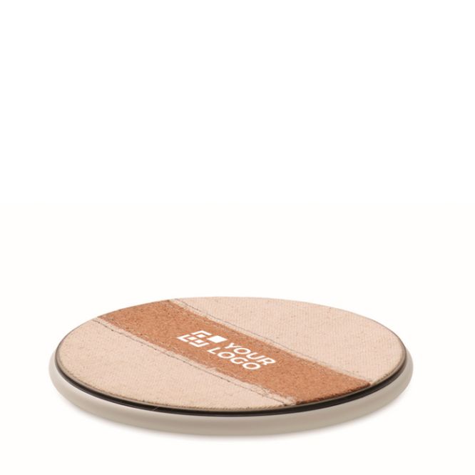 Caricatore wireless per telefono in cotone e sughero 15W