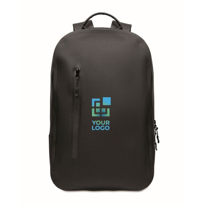 Zaino nero porta laptop in RPET resistente all’acqua 16''