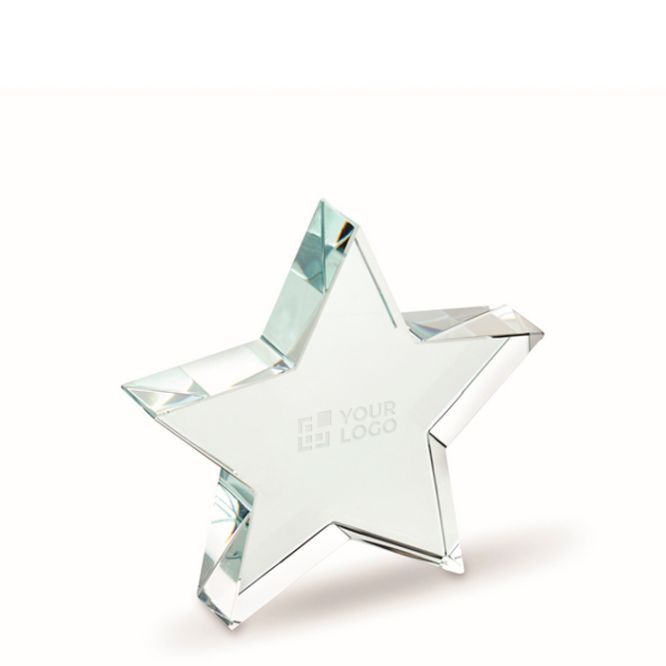 Trofeo a forma di stella in vetro personalizzabile
